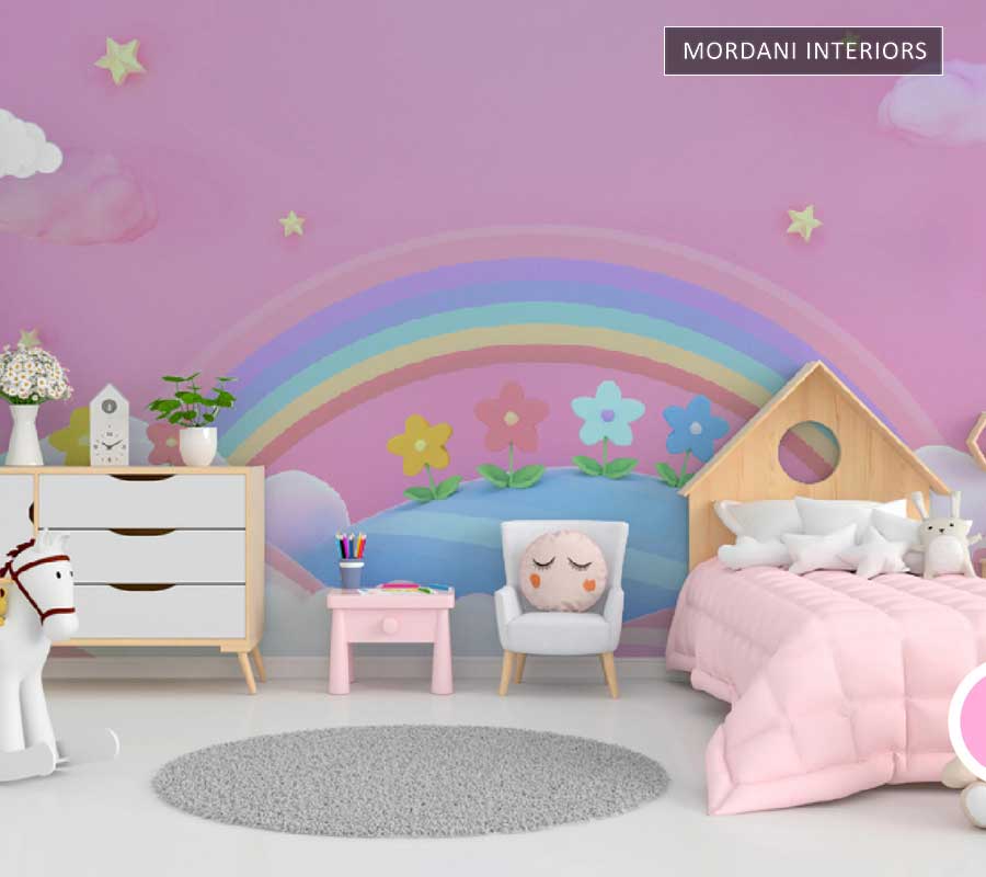 PINK RAINBOW KIDS WALL MURALS _ K